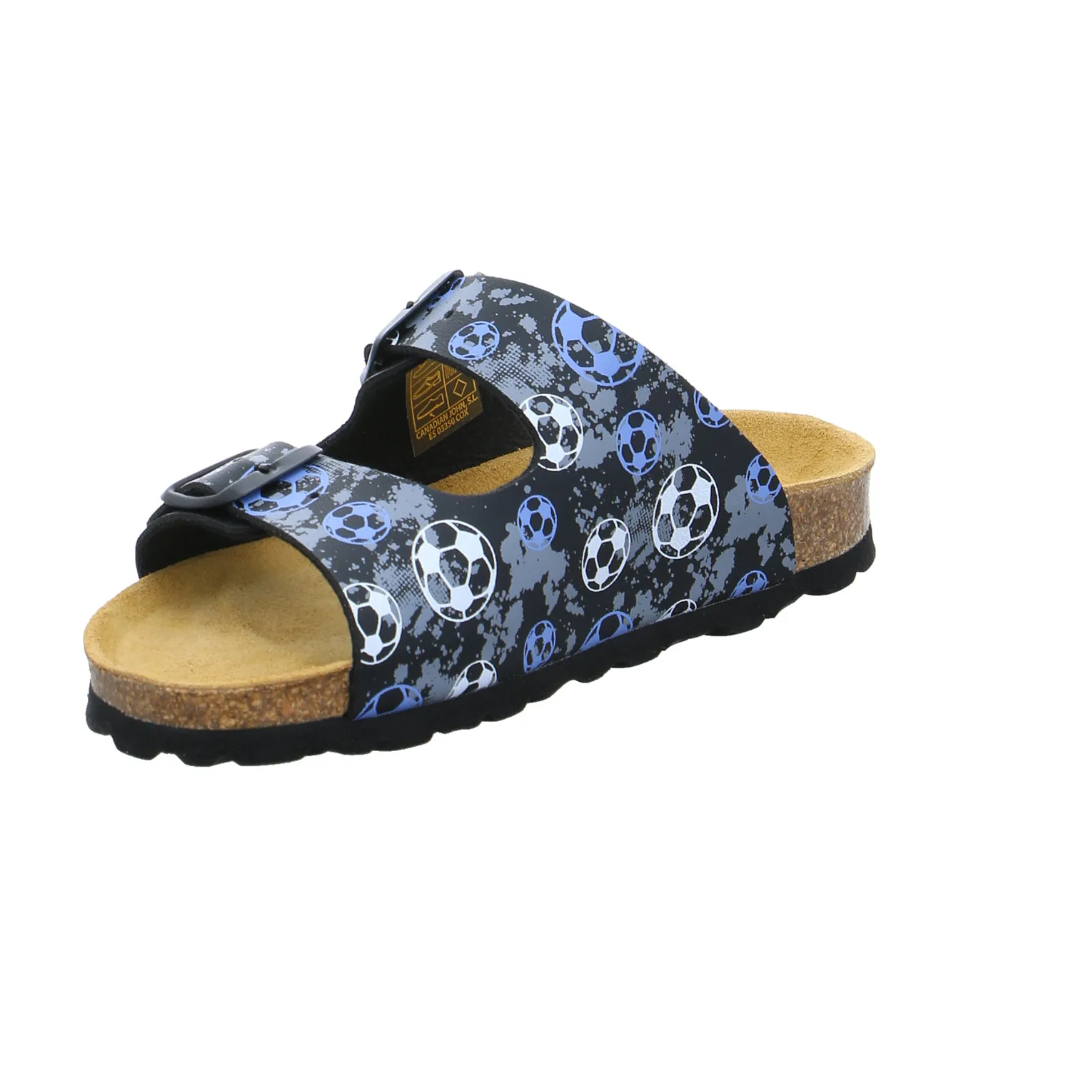 BIOLife Kinder-Pantolette Schwarz Lederimitat  Unisex