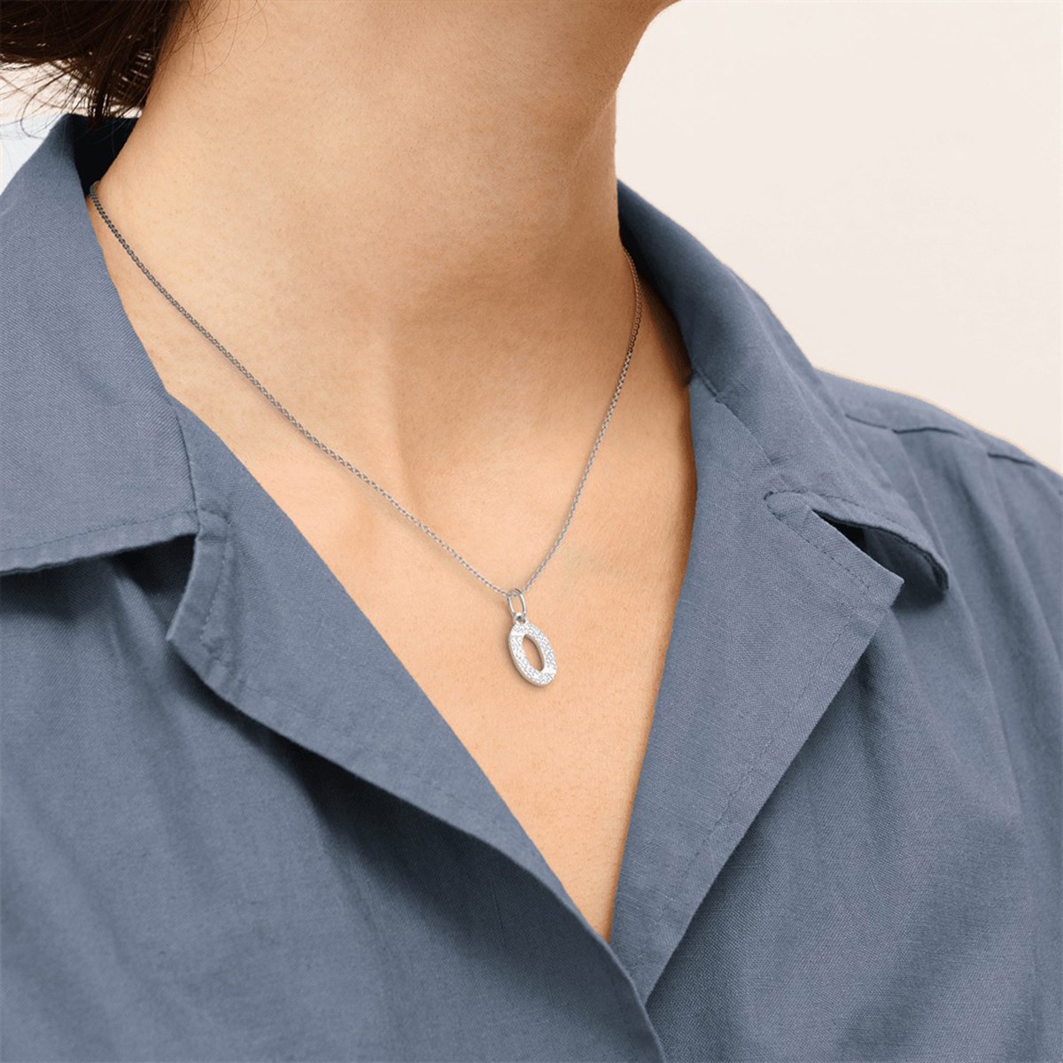 Collier Les Georgettes Ecailles argenté16mm