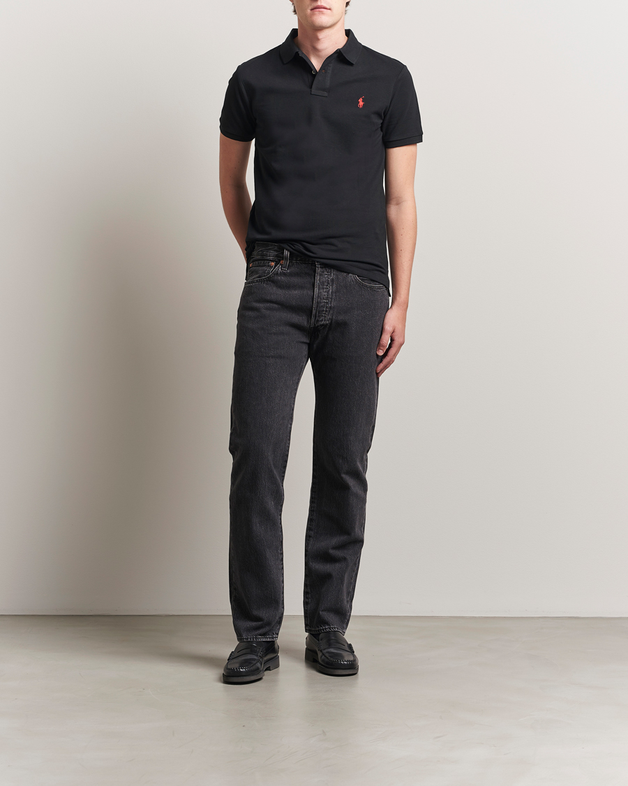 Polo Ralph Lauren Slim Fit Polo Polo Black