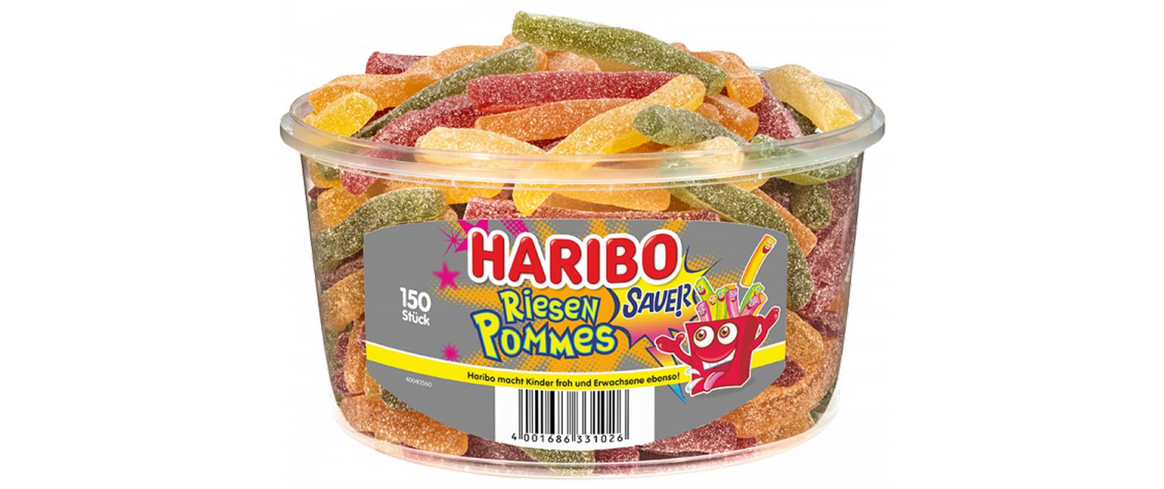Gummibonbons Saure Riesen-Pommes 150 StückGezuckerte Fruchtgummis