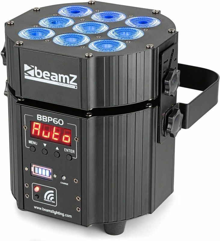 BeamZ BBP60 - Uplighter Set - Set van 6 Uplights in Flightcase met Draadloze DMX Controller