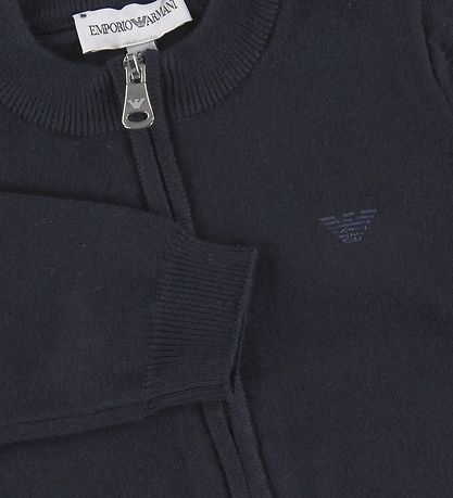 Emporio Armani Cardigan - Baumwolle/Wolle - Navy