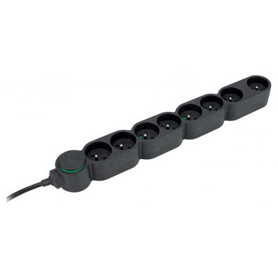 zenitech - Multiprise 8 prises avec interrupteur - noir - 1,5 m