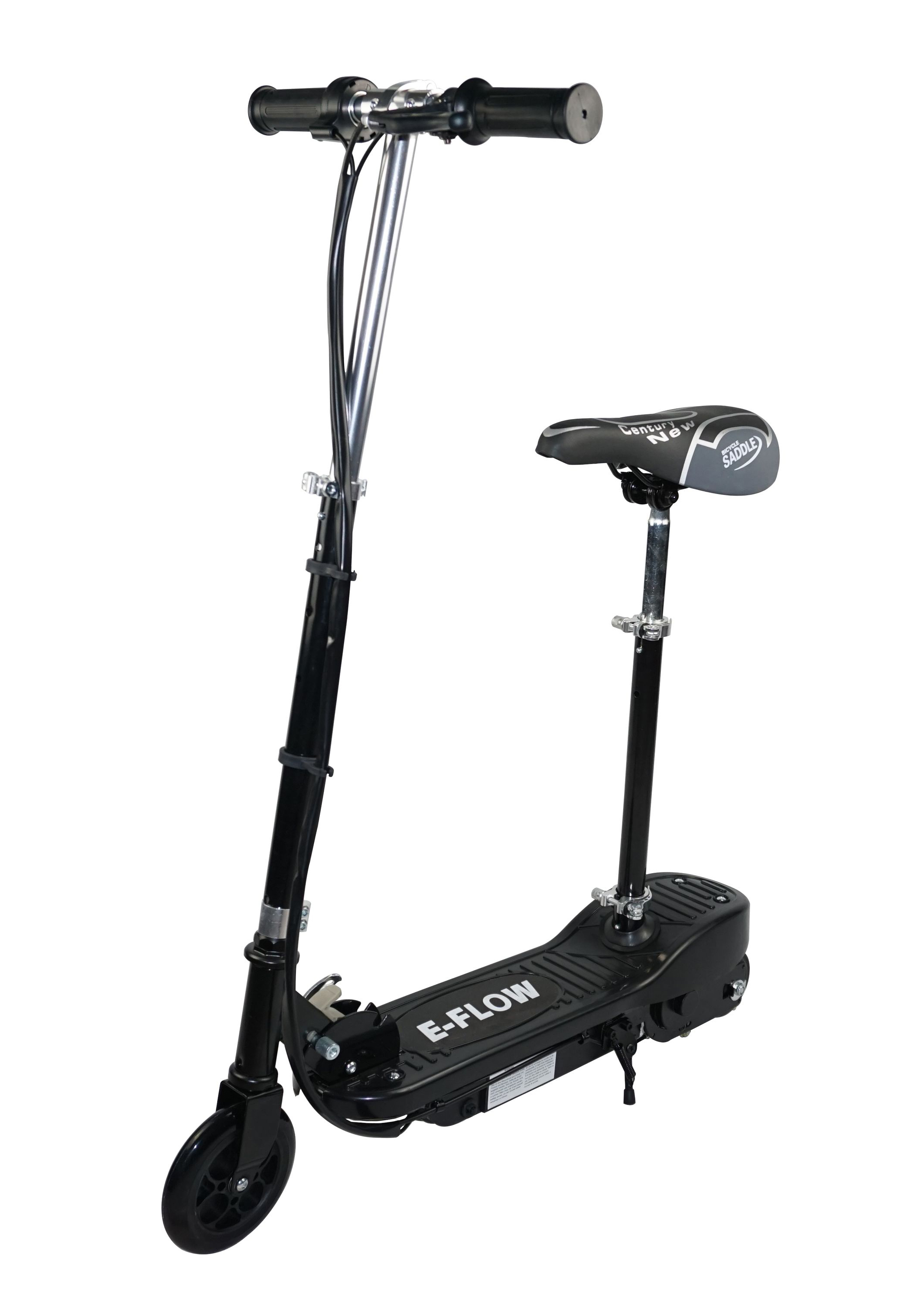 E-Scooter schwarz mit Sitz