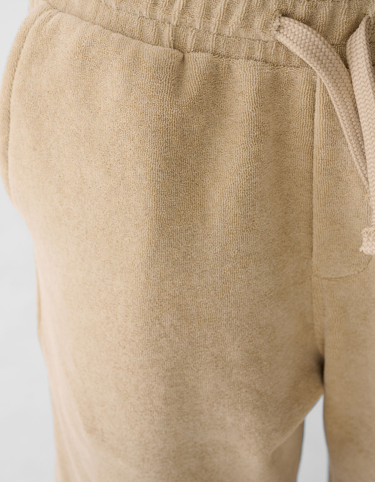 Towelling Relaxed Fit Short Beige