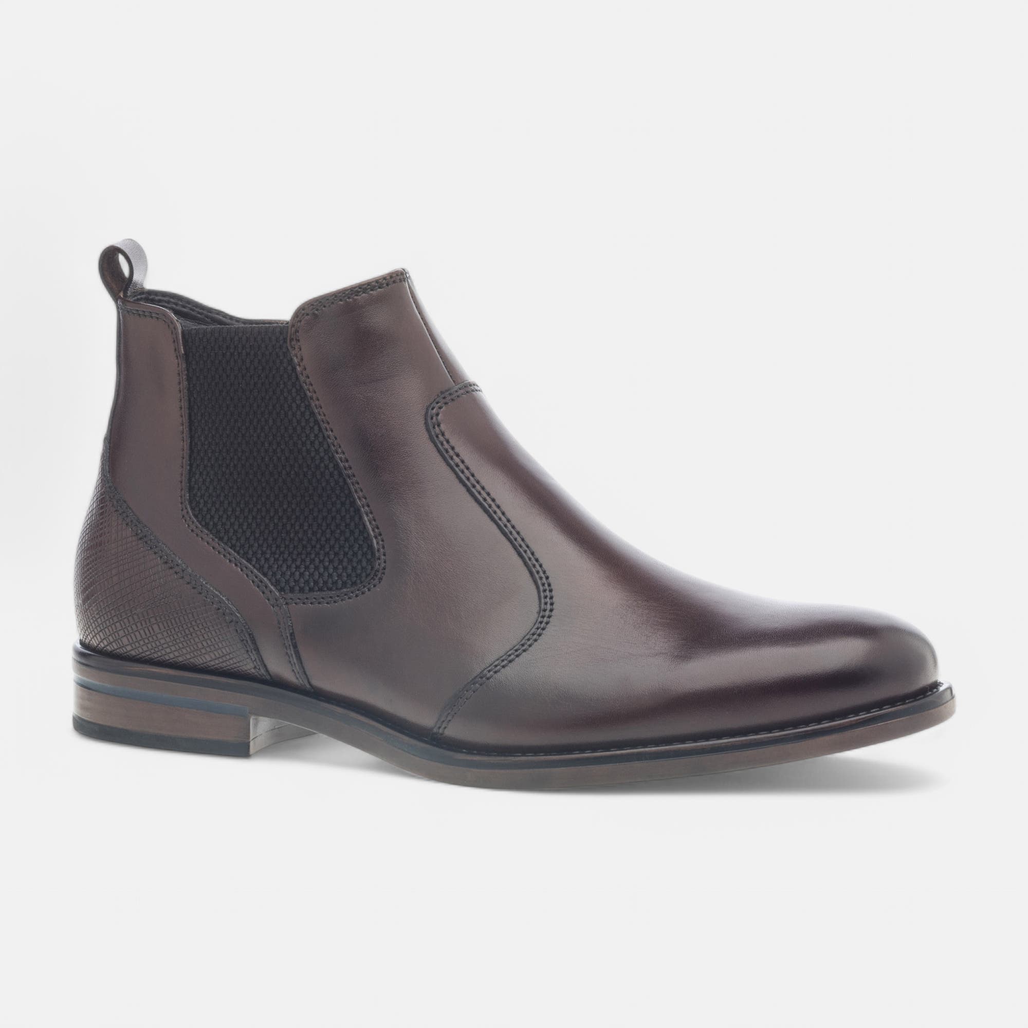 Boots chelsea Homme en cuir marron