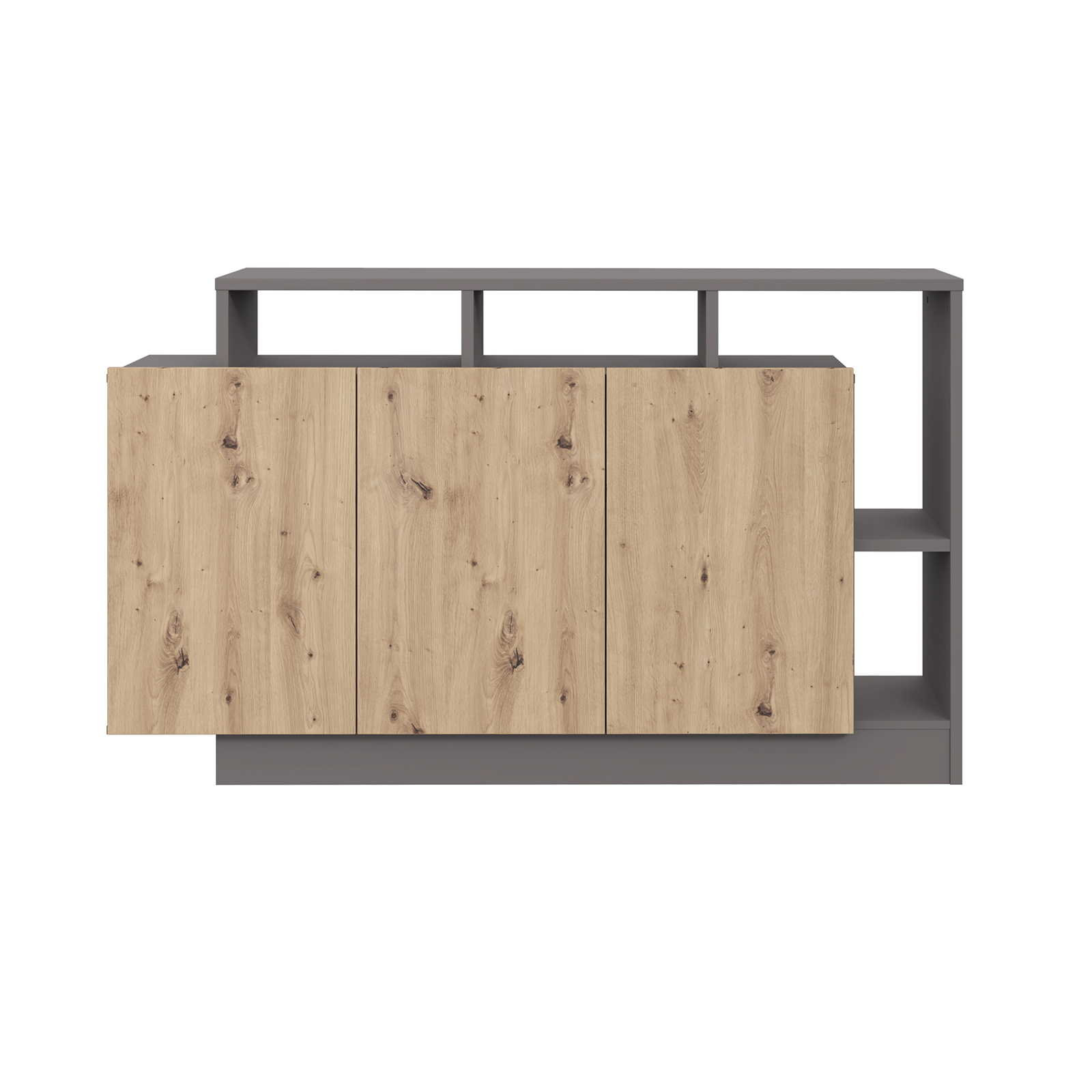 Sideboard - grau-Artisan Eiche - 155 cm breit