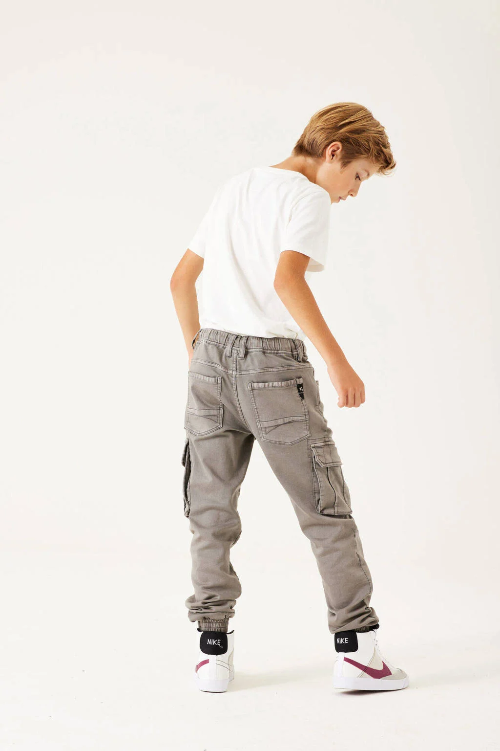Garcia regular fit cargobroek grijs