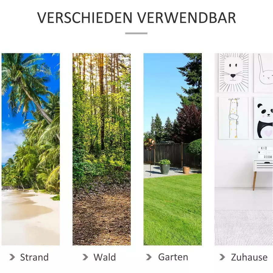 Outsunny Mehrpersonen Hängematte blau-rot