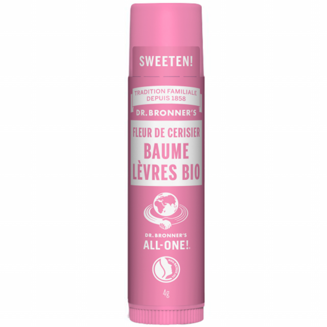 Baume Lèvres Bio fleur de cerisier DR.BRONNER'S