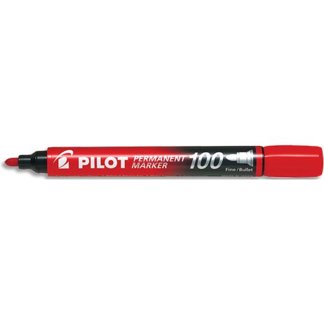 Marqueur permanent MARKER 100 pointe conique fine encre rouge