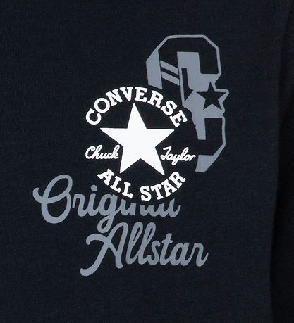 Converse T-Shirt - Schwarz m. Weiß
