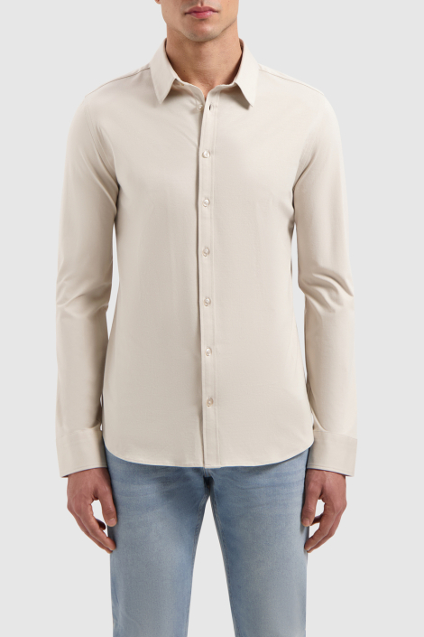 Pure Path beige heren overhemd