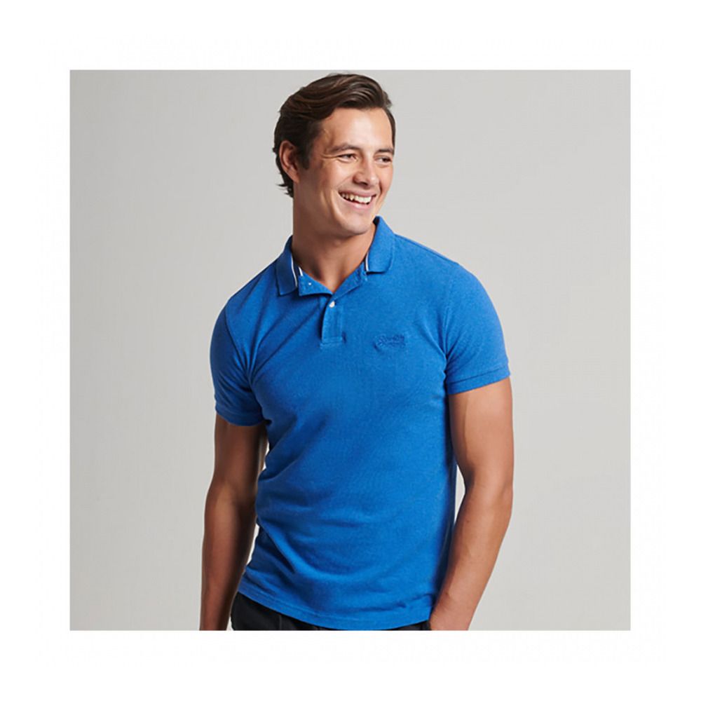 Superdry CLASSIC PIQUE - Polo Homme varsity blue marl