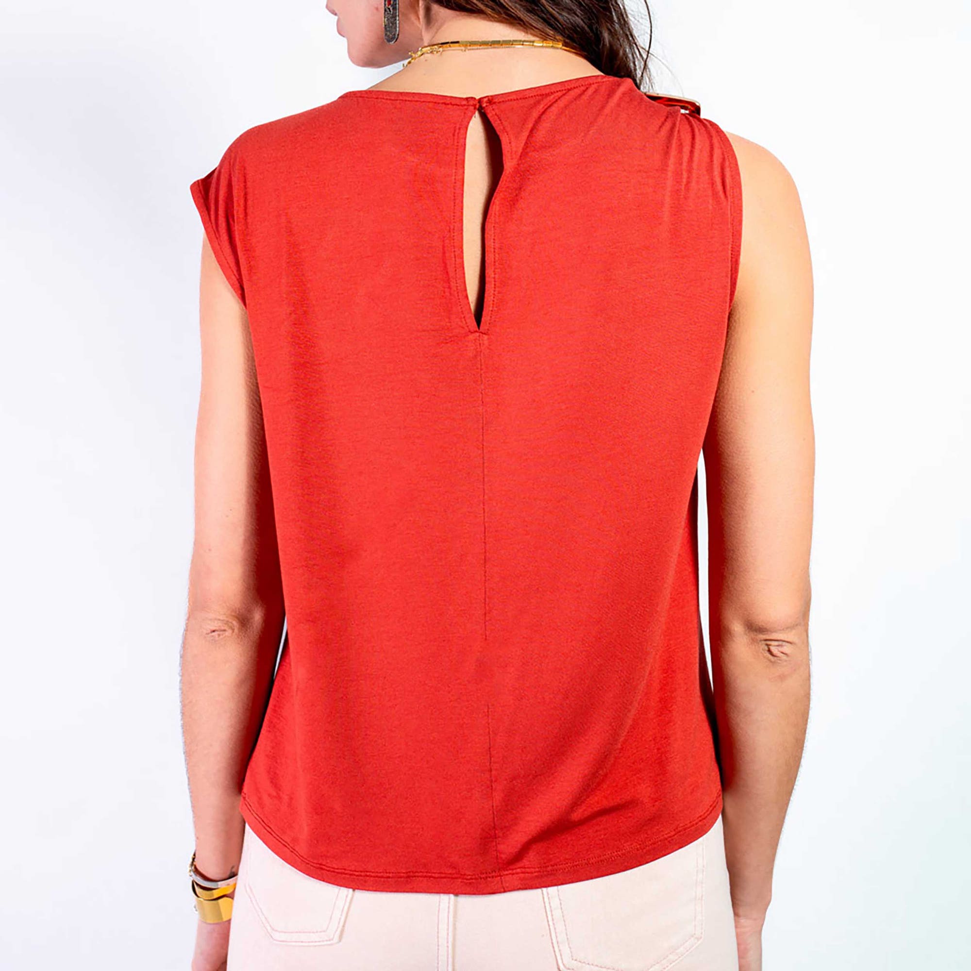 Top Femme orange