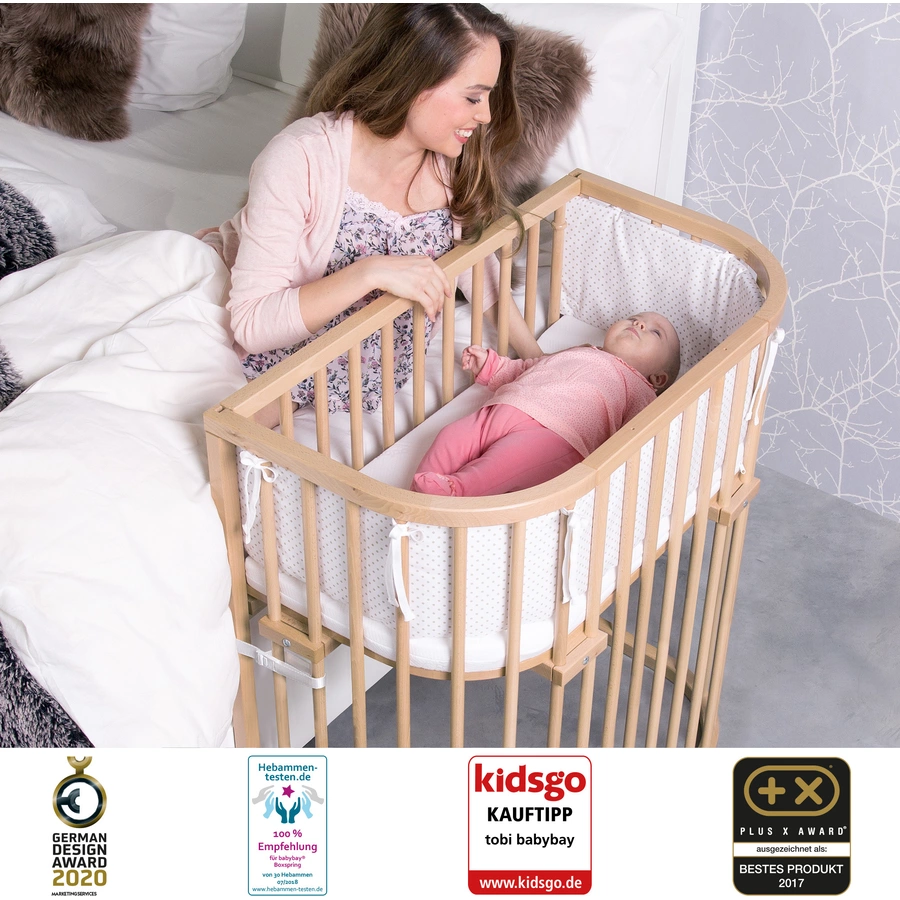 babybay Boxspring Beistellbett Comfort Plus natur lackiert