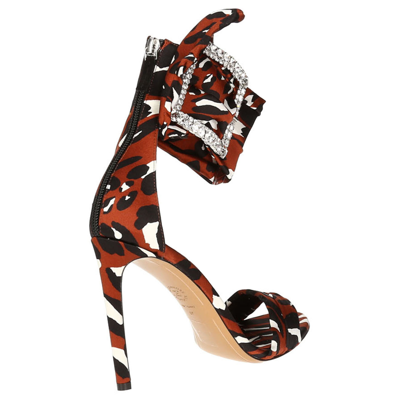 Alexandre Vauthier Sandales en Soie léopard - Talon 10.5 cm