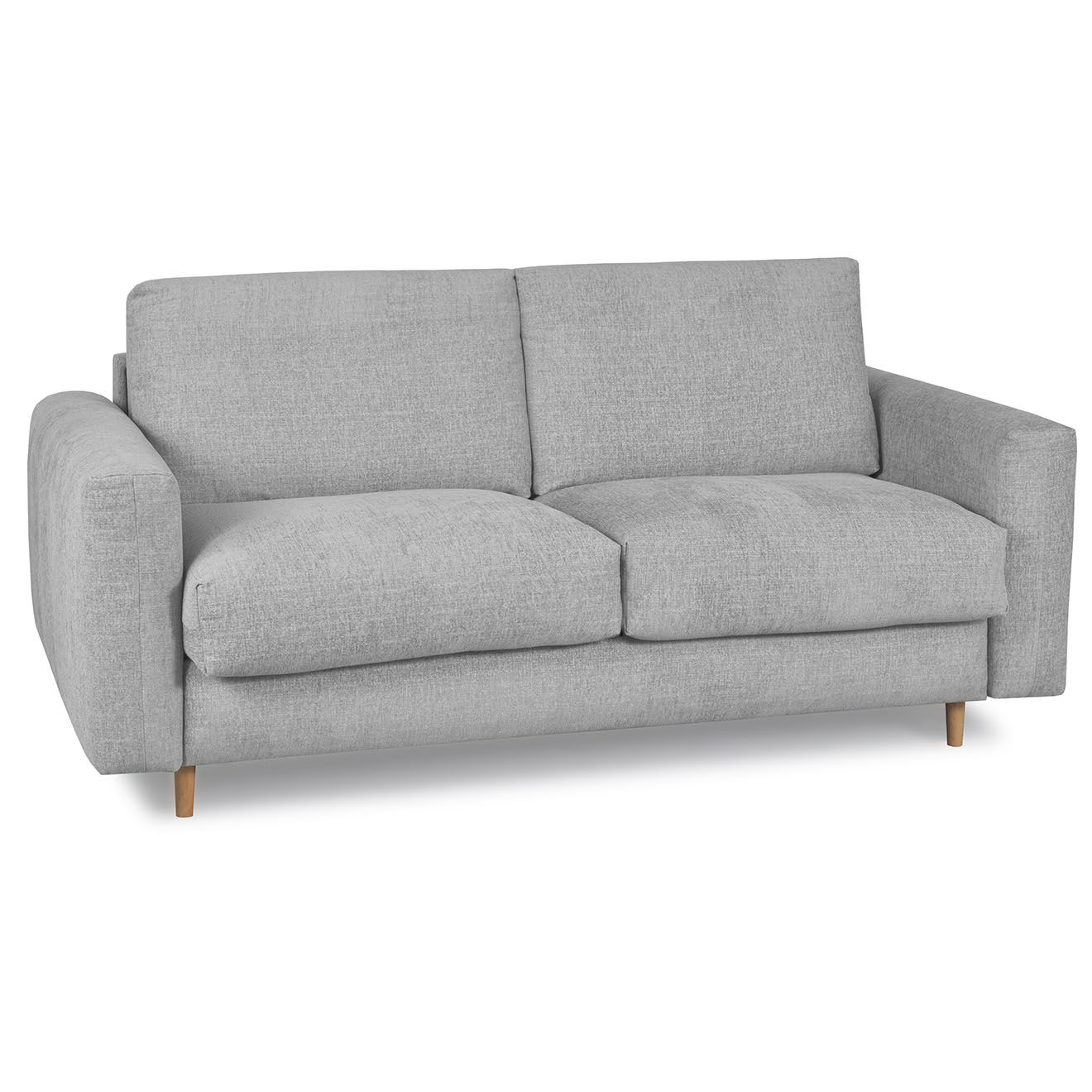 Bobochic Canapé droit cocoone convertible express  gris clair - 200x105x98 cm