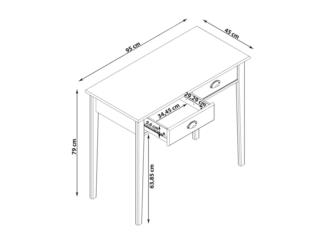Lorca | Table de nuit murale avec 1 tiroir en blanc
