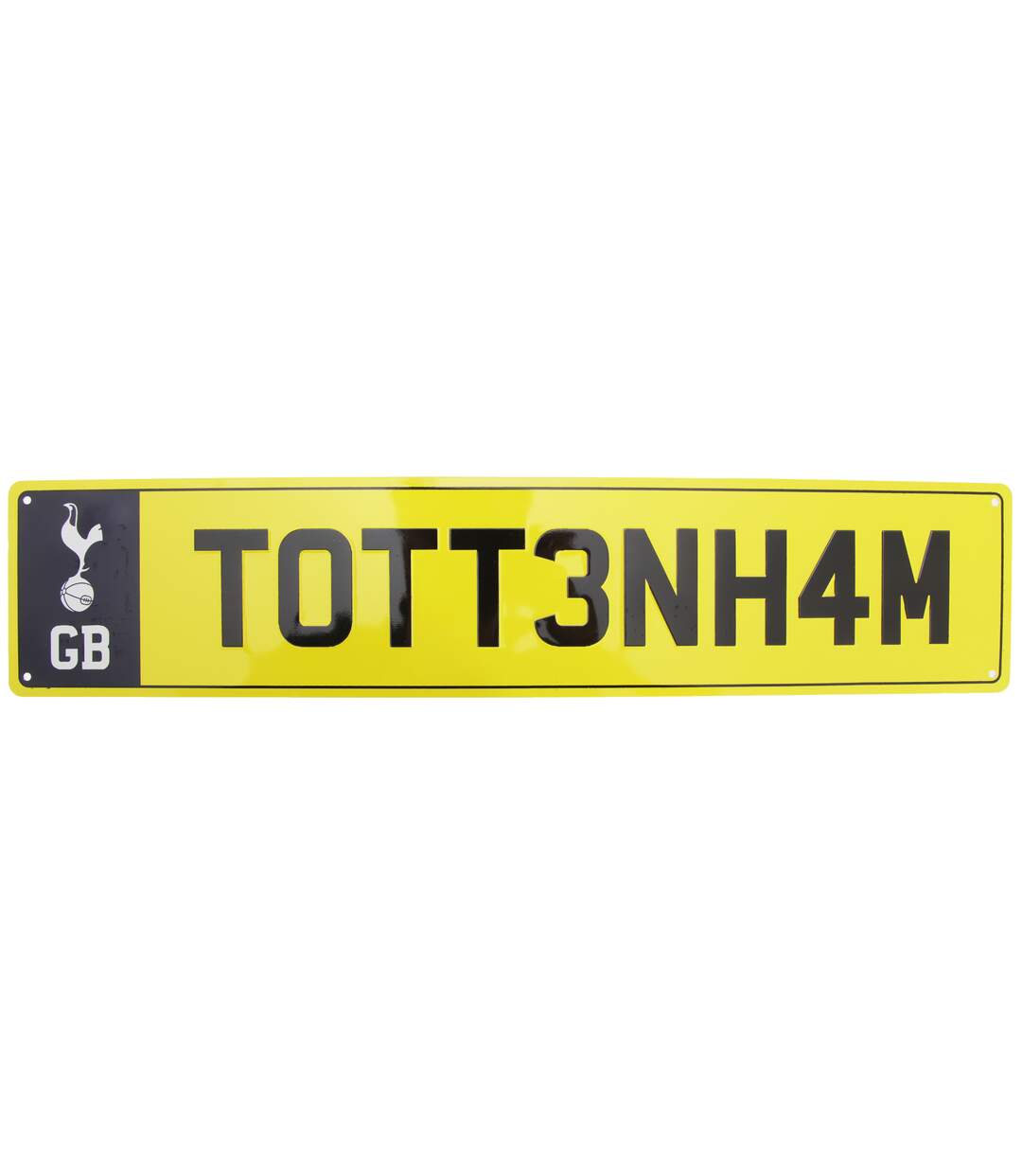 Tottenham Hotspur FC - Plaque d'immatriculation métallique (Jaune) (Taille unique) - UTSG1577