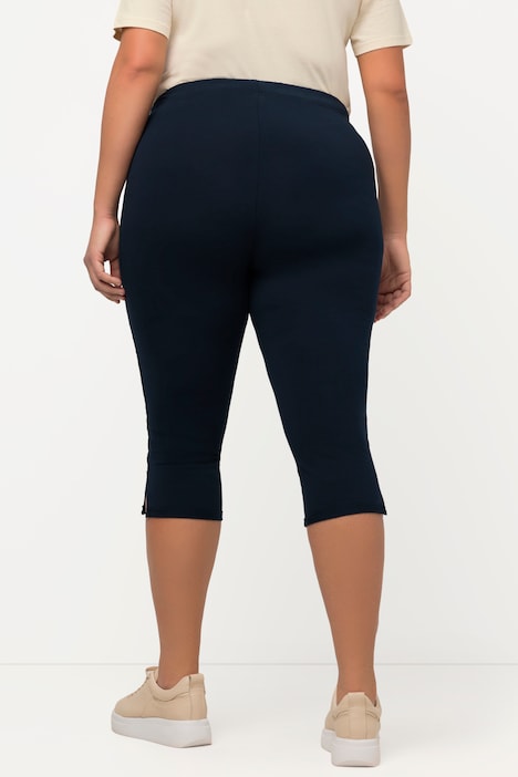 Capri-Leggings, seitliches Spitzenband, Biobaumwolle