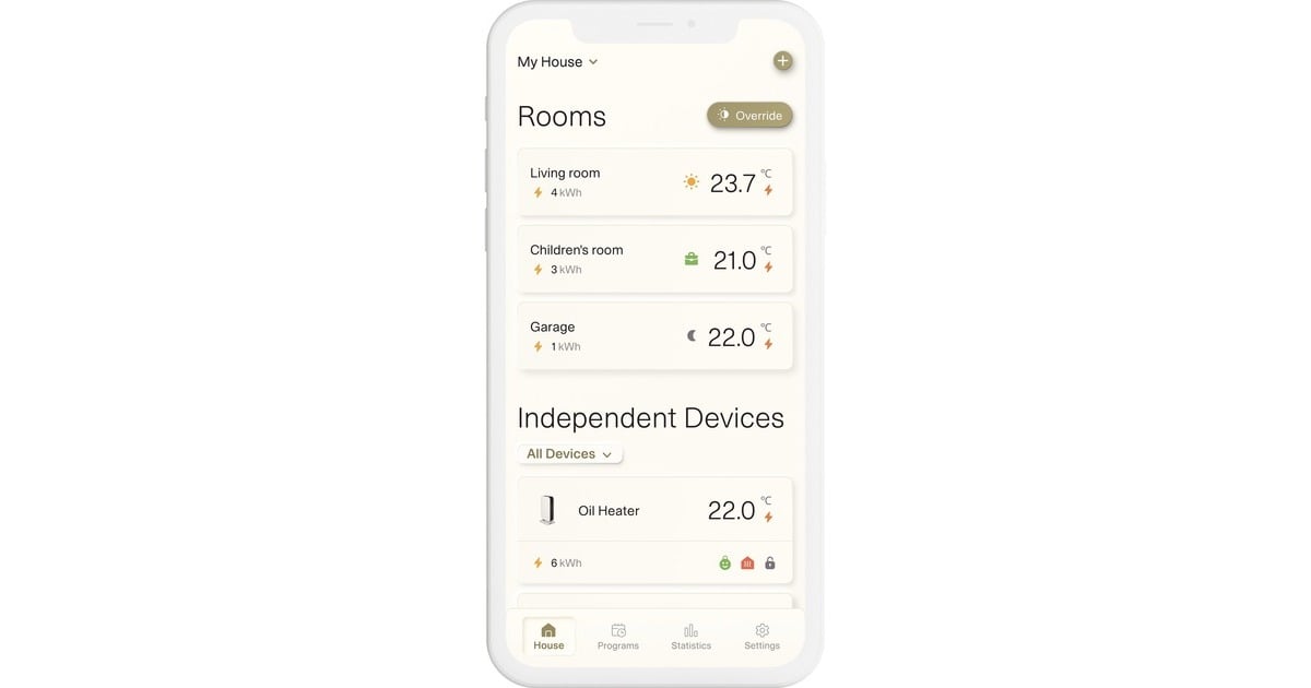 MillWiFi convectorkachel CO1500MAXWIFI3  (Wit/zwart, 1500 watt, Wifi + App Control)
