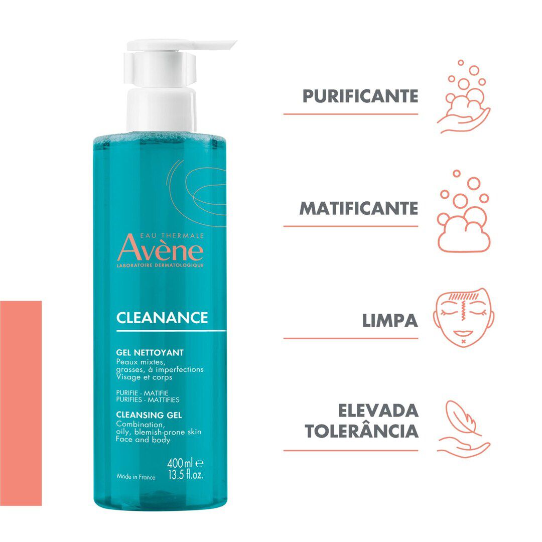 AVENE  Cleanance Gel Limpeza Pele Oleosa - 400ml