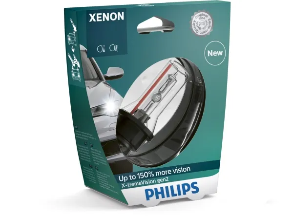 Philips Xenon X-tremeVision gen2 42403XV2S1 Xenon-forlygtepære til biler, 35 W, 42 V, D3S, Xenon, 1 stk