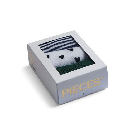 Pieces Jopi Glitter 3-pak Strømper, Trekking Green