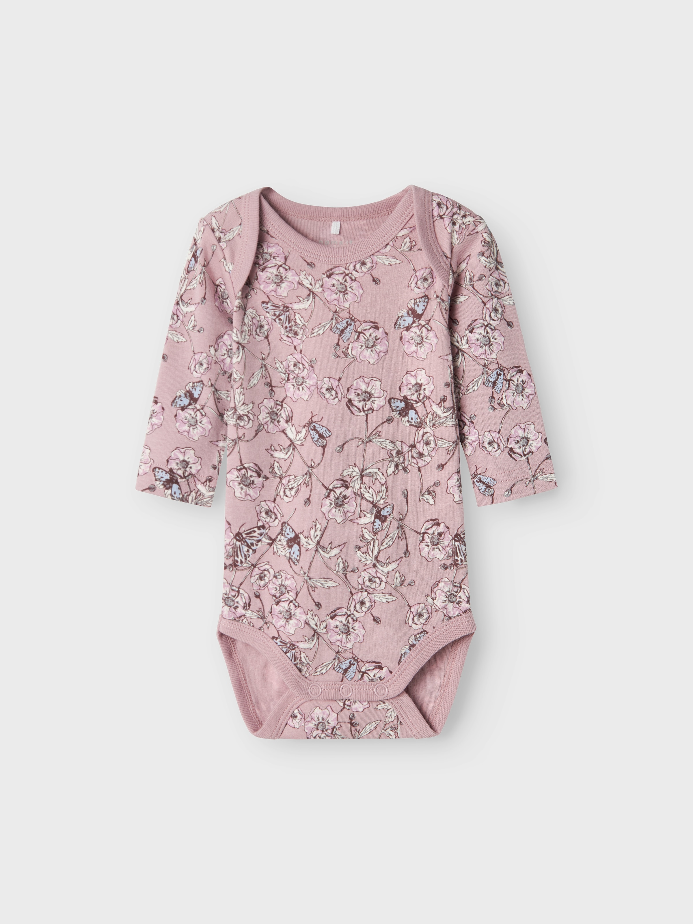 Name It Langarmbody »NBFBODY 3P LS GRAPE FLOWER NOOS«, 3 Stk.