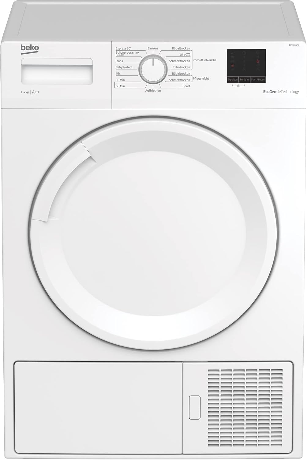 Beko DPS7206PA Wäschetrockner Wärmepumpentrockner FlexySense 7kg [Energieklasse A++]