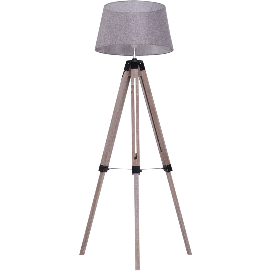 HOMCOM Tripod-Stehleuchte natur, grau