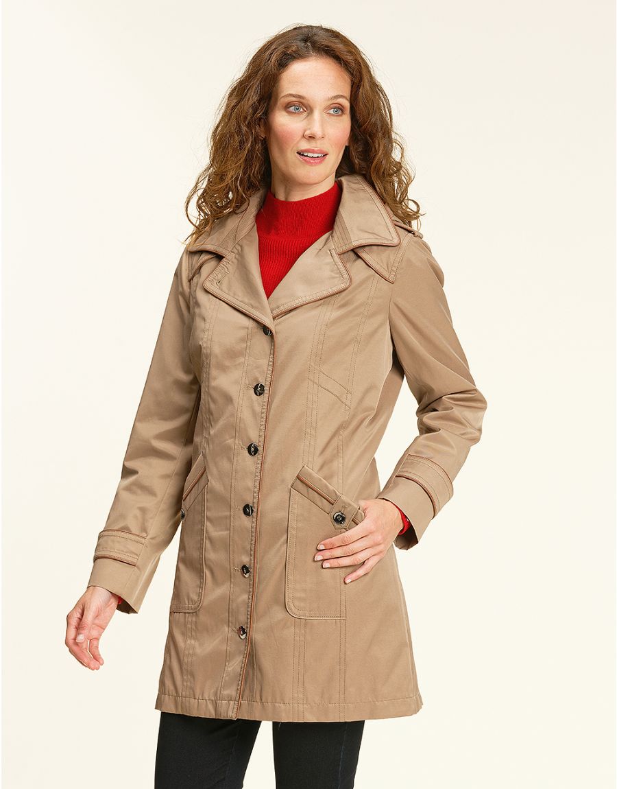 Parka-trench camel