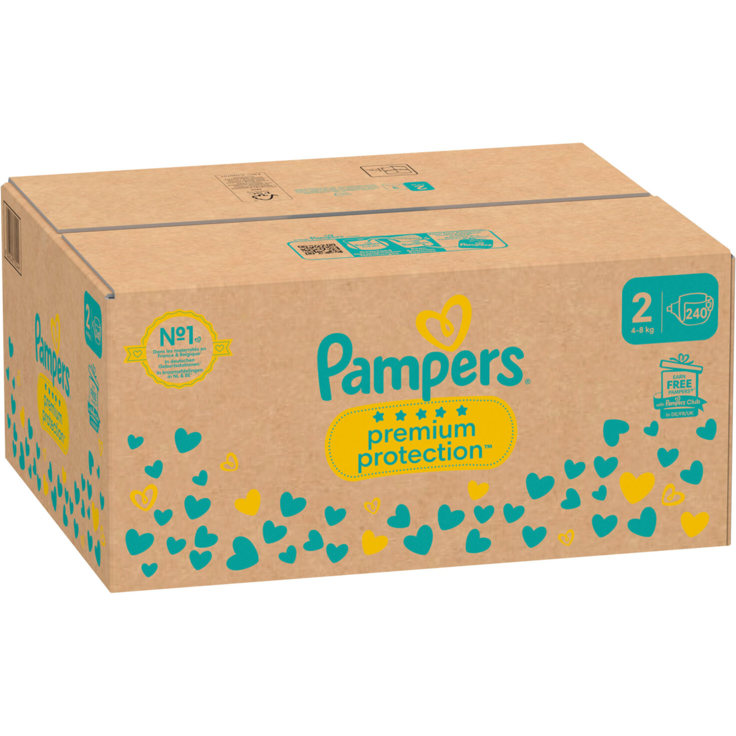 Pampers Premium Protection Grösse 2, 4-8kg 240 Stück