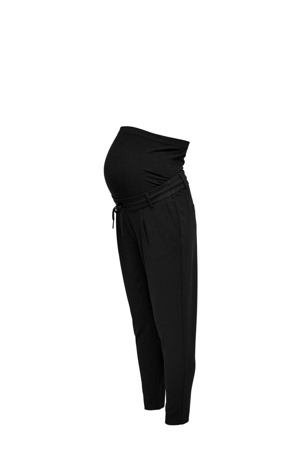 ONLY MATERNITY low waist loose fit broek OLMPOPTRASH zwart