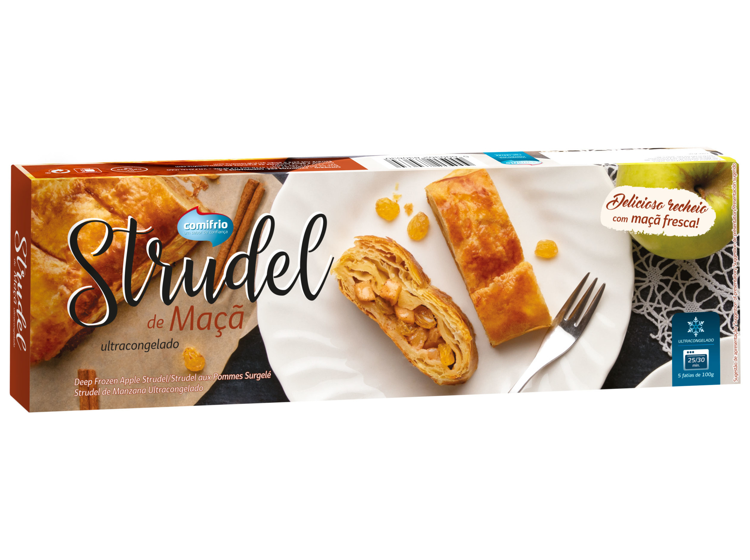 STRUDEL DE MAÇÃ COMIFRIO ULTRACONGELADO 500G