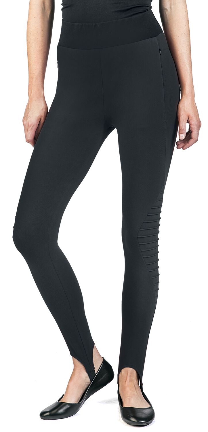 Leggings Noir Avec Étriers | RED by EMP Legging