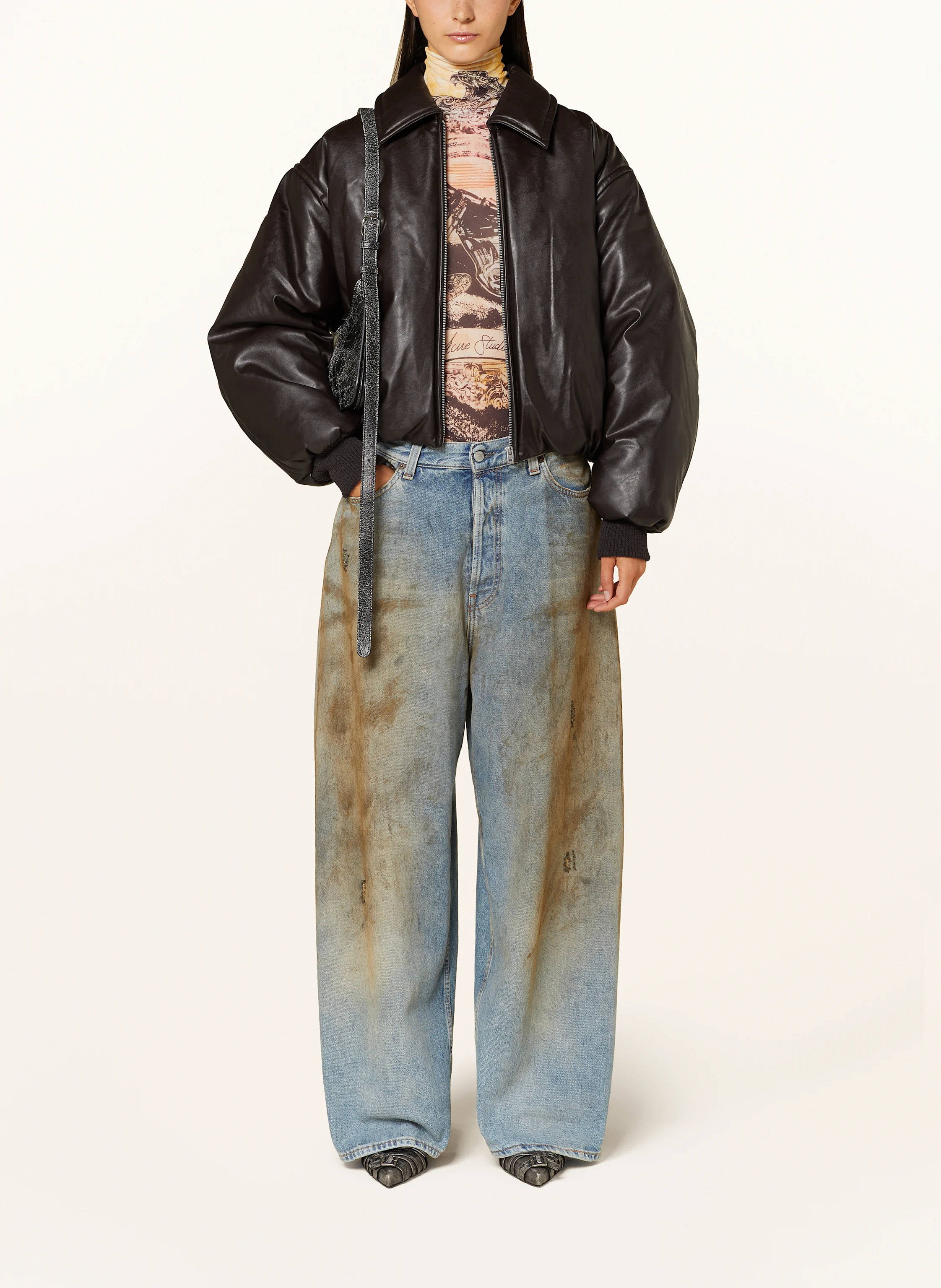 Acne Studios Jacke in Lederoptik