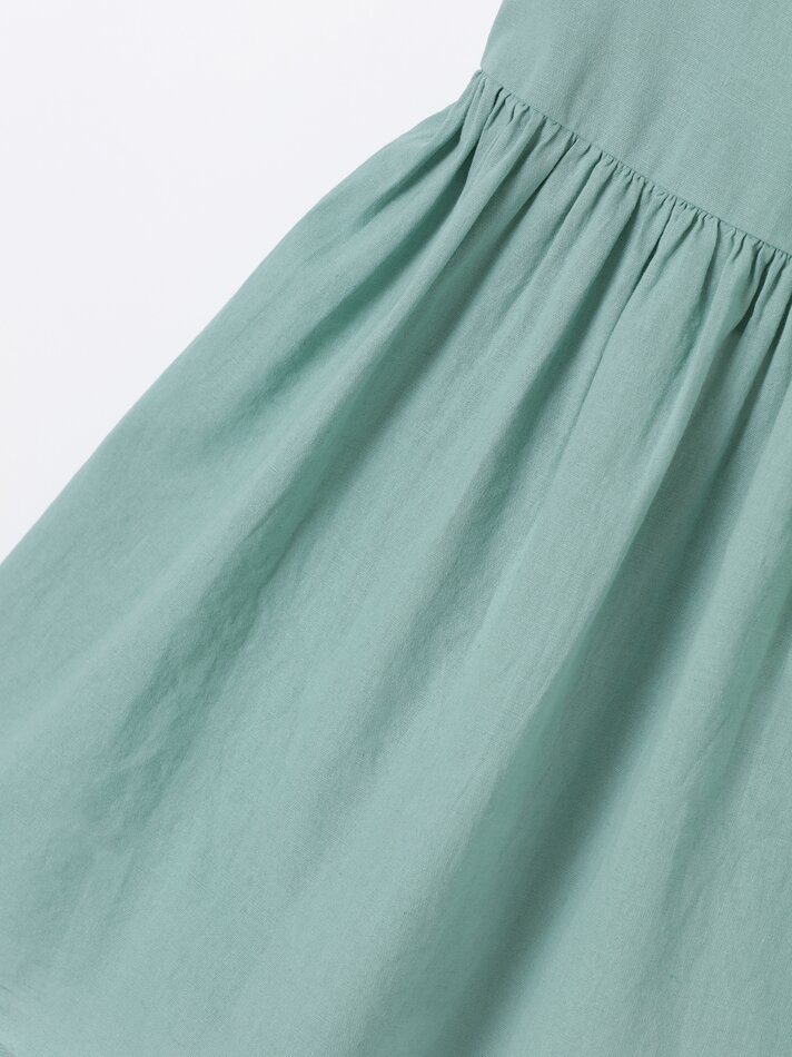 Vestido rústico de tricô - Verde Sálvia