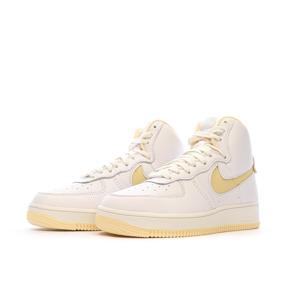 Nike Baskets Blanches/Jaune Femme Nike Air Force 1 Sculpt