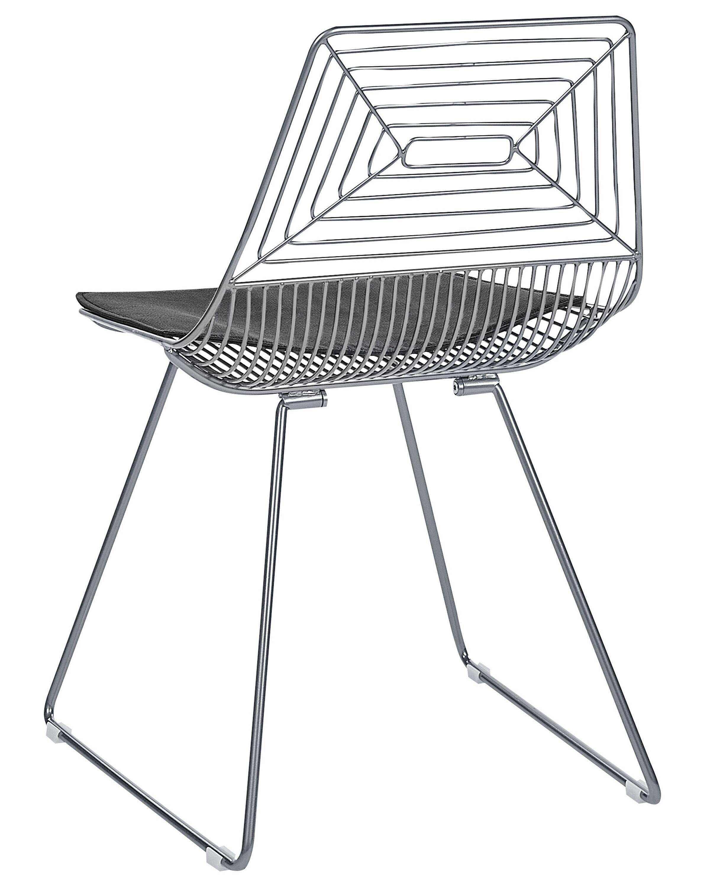 Set van 2 eetkamerstoelen BEATTY Metaal Zilver