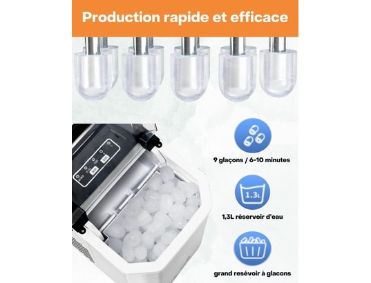 SENYA - Machine à glaçons ice cool 1.3 L - 9 glaçons en 6-9 min