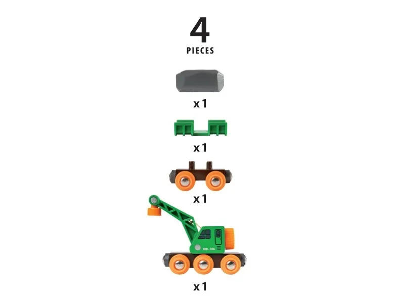 BRIO World 33698 Togvogn med kran