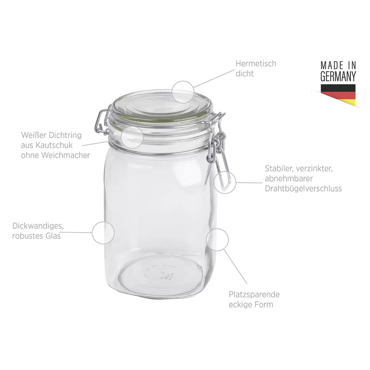 Einmachglas 6er Set GOTHIKA Transparent