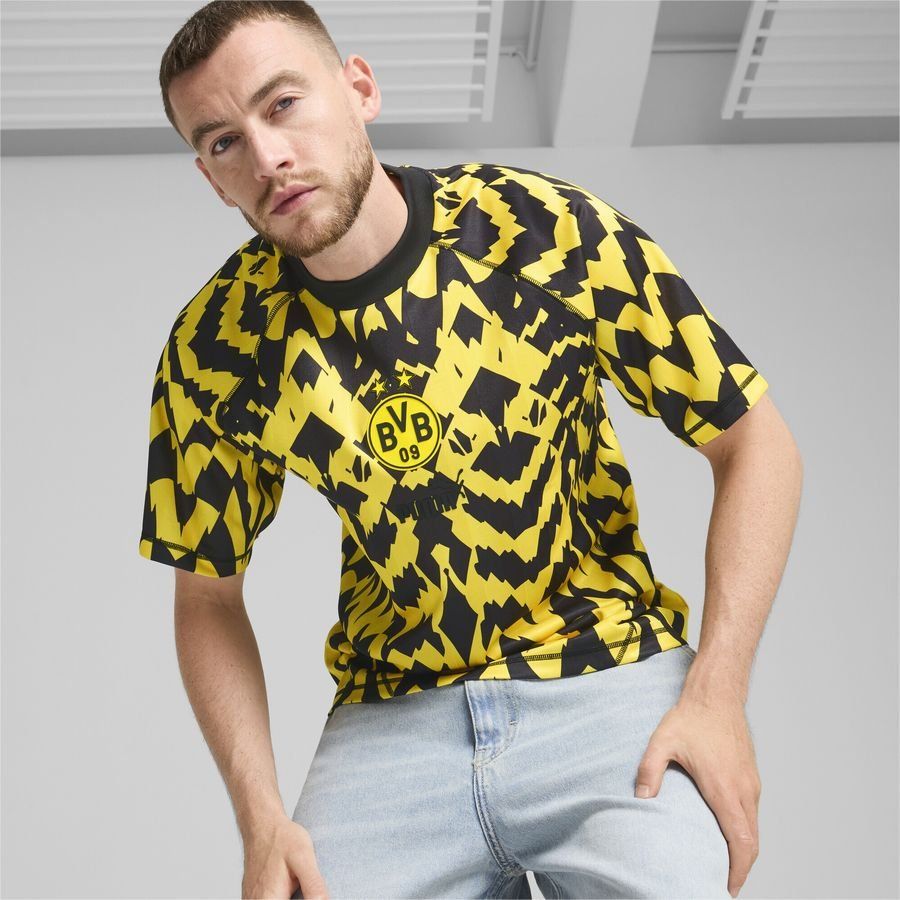 Dortmund Retro Maillot - Jaune/Noir