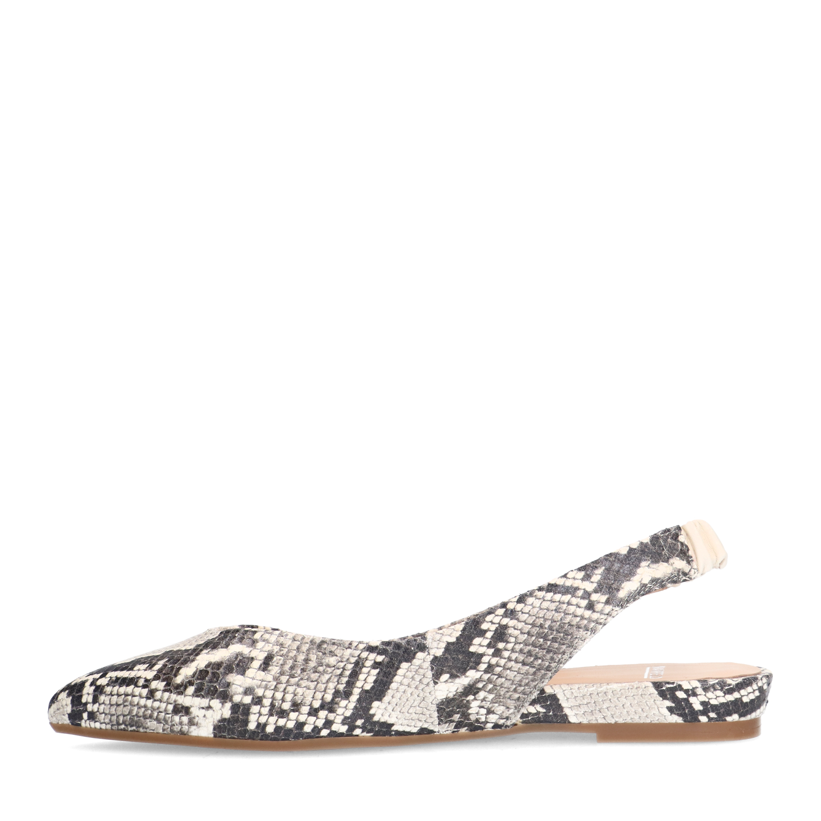 Slangenprint leren slingbacks