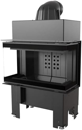 Kamineinsatz KRATKI NBC 680/280 7 kW Ø 160 schwarz Verkleidung