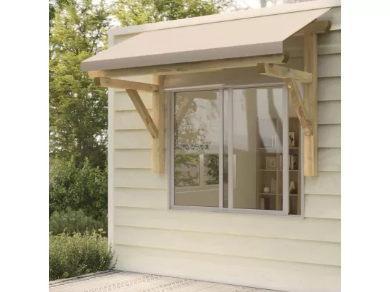 Auvent de porte 150x100x100 cm Bois de pin solide