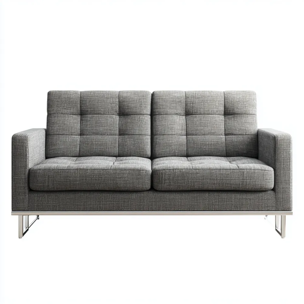 2-Sitzer-Sofa Stoffpolsterung 190x85x78 cm – Dunkelgrau – Modernes Design