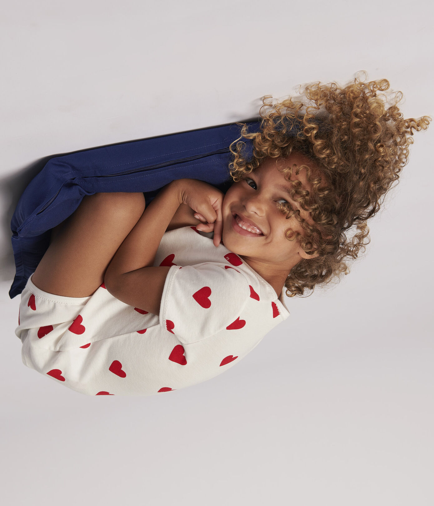 Pyjacourt cœur petite fille en coton